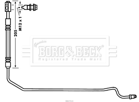 BORG & BECK Тормозной шланг BBH7910